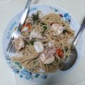 รูป Cooksnap ของ Dussadee Nirattisai เมื่อเขาทำ สปาเกตตีผัดขี้เมา