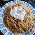 El cooksnap de Xavi cuando hizo Espaguetis Carbonara.