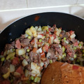El cooksnap de Lourdes Pinelo Santos cuando hizo 🇲🇽Guisado Mexicano- bistec con salchichas y verduras.