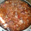 El cooksnap de Luciana Hornung cuando hizo Restos de asado en guiso de lentejas.