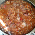 El cooksnap de Luciana Hornung cuando hizo Restos de asado en guiso de lentejas.