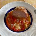 El cooksnap de Marta cuando hizo Roti de pollo 🐔 a la jardinera.