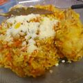 El cooksnap de Daiana cuando hizo Arroz amarillo con pollo al disco.