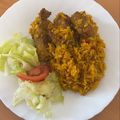 El cooksnap de Samantha Abreu cuando hizo Arroz con costillas.