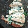 El cooksnap de Eve Oswald cuando hizo Pechuga de pollo con espinaca.