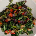 El cooksnap de Mey cuando hizo Salteado de espárragos y kale con garbanzos.