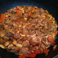 El cooksnap de Daniela Alcantara cuando hizo Pollo con verduras y almendras.