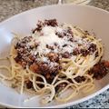 El cooksnap de Montse Casellas - Trasteamos en mi Cocina? cuando hizo Espagueti con boloñesa de lentejas.