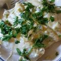 Shelby's cooksnap of when they made White Chicken Enchiladas with Green Chile Sour Cream Sauce.