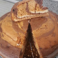El cooksnap de Pamela Bahamonde cuando hizo Torta Cebra de chocolate, dulce de leche y vainilla.