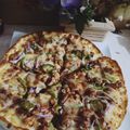 Amber Fawad's cooksnap of when they made Afghani  tikka  pizza.