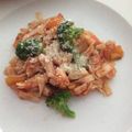 El cooksnap de Elsa Lopez cuando hizo Linguini en salsa de mariscos.