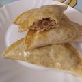 El cooksnap de Marta Jiménez-Bravo cuando hizo Empanadillas de carne y cebolla caramelizada! con salsa de queso.
