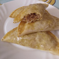 El cooksnap de Marta Jiménez-Bravo cuando hizo Empanadillas de carne y cebolla caramelizada! con salsa de queso.