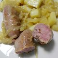 El cooksnap de lolidfg cuando hizo Salchichas a la cerveza con patatas, receta fácil y económica.