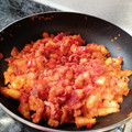 El cooksnap de Paloma cuando hizo Migas manchegas.