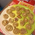 El cooksnap de Magali Cuella cuando hizo Palmeritas de queso curado y jamón york .