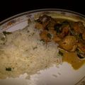 El cooksnap de Wilber Lopez cuando hizo Pollo con vegetales al coco y curry.