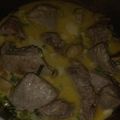 El cooksnap de Mariana Mai cuando hizo Cerdo en salsa de champiñones.