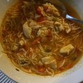 El cooksnap de NajiNaji cuando hizo Sopa de pollo con fideos.