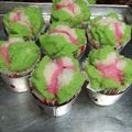 Cooksnap dari Asti Nuryati untuk resep Bolu Kukus Semangka Mekar, Lembut Tanpa Soda 😁😙😋