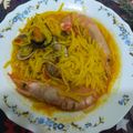 El cooksnap de Sandra cuando hizo Fideos con almejas y mejillones.