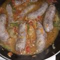 El cooksnap de Marina Celeste Rivarola cuando hizo Chorizo a la pomarola con puré.