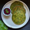 Madhumita Bishnu's cooksnap of when they made Hariyali Laccha Parantha.