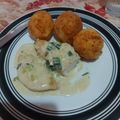 El cooksnap de Veronica Ramirez cuando hizo Bombas de papa y pechugas de pollo con crema de verdeo☺️.
