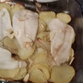 El cooksnap de Dana cuando hizo Merluza al horno con patatas panaderas.