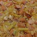Dobos Mónika Cooksnap-ja, amikor elkészítette a(z) 1353.. Zöldbableves kolbásszal virslivel sárgarépával ! receptet.