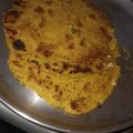 Dhruvi Shet's cooksnap of when they made Makki & mulli ke patte ka paratha (radish leaves).