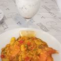 El cooksnap de Virginia. cuando hizo Arroz meloso con verduras gambón, sepia y pollo.