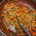 Matthew Levac's cooksnap of when they made Easy stir fried honey and soysauce beef with egg noodles.