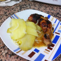 El cooksnap de Juancho Fuentes cuando hizo Pollo asado con miel y mostaza.