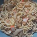 El cooksnap de akiles Rodríguez cuando hizo Pasta con almejas y gambas.