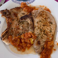El cooksnap de Laura cuando hizo Chuletas de cerdo a la provenzal.