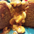 El cooksnap de Celes Maidana cuando hizo Budín de banana y dulce de leche para la hora del té.