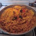 El cooksnap de Malisa Carolina Santellan cuando hizo Paella con mariscos y pollo.