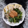 Cooksnap dari Nawal awaliah untuk resep Pecel KKG(kacang panjang,kangkung dan Tauge)