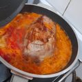 El cooksnap de Gaby Carmena cuando hizo Peceto a la portuguesa con papas aplastadas.