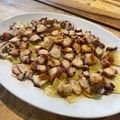 El cooksnap de Satoshi Namai cuando hizo Pulpo a la gallega sobre base de patatas al microondas.