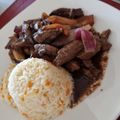 El cooksnap de Nicols Sáez cuando hizo Lomo saltado.