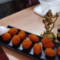 Usha Ravishankar's cooksnap of when they made Rakhi Special Mawa Chocolate Laddu.
