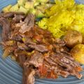 El cooksnap de Angie Heredia cuando hizo Carne mechada.