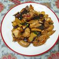 Meng Fang Xie 的 三杯雞、杏鮑菇、米血 cooksnap