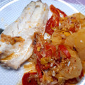 El cooksnap de Ramón Palmerín Granado cuando hizo Lubina a la espalda con verduras.