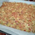 El cooksnap de Sandra cuando hizo Coca de verduras con jamón y queso.