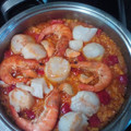 El cooksnap de Pasti Costa cuando hizo Arroz caldoso con vieiras y langostinos.