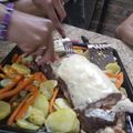 El cooksnap de Jesi Guevara cuando hizo Pan de Carne relleno.